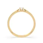 0,08 Karat Diamant Verlobungsring mit 1 Diamanten, Gelbgold 585 / 14K