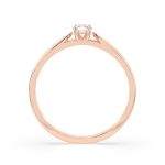 0,15 Karat Diamant Verlobungsring mit 1 Diamanten, Rotgold 585 / 14K, Weite 65 mm, Gewicht ca. 1.7 g.