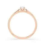 0,15 Karat Diamant Verlobungsring mit 1 Diamanten, Rotgold 585 / 14K