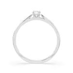 0,15 Karat Diamant Verlobungsring mit 1 Diamanten, Weißgold 585 / 14K