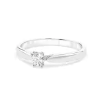 0,15 Karat Diamant Verlobungsring mit 1 Diamanten, Weißgold 585 / 14K