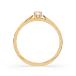 0,15 Karat Diamant Verlobungsring mit 1 Diamanten, Gelbgold 585 / 14K, Weite 66 mm, Gewicht ca. 1.7 g.