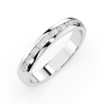 0,15 Karat Diamant Verlobungsring mit 19 Diamanten, Weißgold 585 / 14K, Weite 69 mm, Gewicht ca. 2.8 g.