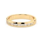 0,15 Karat Diamant Verlobungsring mit 19 Diamanten, Gelbgold 585 / 14K