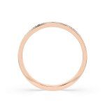 0,11 Karat Diamant Verlobungsring mit 13 Diamanten, Rotgold 585 / 14K, Weite 49 mm, Gewicht ca. 1.9 g.