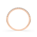 0,14 Karat Diamant Verlobungsring mit 17 Diamanten, Rotgold 585 / 14K, Weite 71 mm, Gewicht ca. 0.9 g.