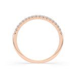 0,14 Karat Diamant Verlobungsring mit 17 Diamanten, Rotgold 585 / 14K, Weite 56 mm, Gewicht ca. 0.9 g.