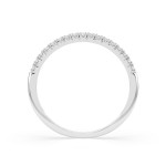 0,14 Karat Diamant Verlobungsring mit 17 Diamanten, Weißgold 585 / 14K, Weite 71 mm, Gewicht ca. 0.9 g.
