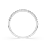 0,14 Karat Diamant Verlobungsring mit 17 Diamanten, Weißgold 585 / 14K, Weite 50 mm, Gewicht ca. 0.9 g.