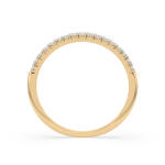 0,14 Karat Diamant Verlobungsring mit 17 Diamanten, Gelbgold 585 / 14K, Weite 68 mm, Gewicht ca. 0.9 g.