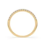 0,14 Karat Diamant Verlobungsring mit 17 Diamanten, Gelbgold 585 / 14K