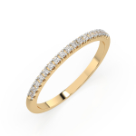 0,14 Karat Diamant Verlobungsring mit 17 Diamanten, Gelbgold 585 / 14K, Weite 68 mm, Gewicht ca. 0.9 g.