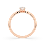 0,1 Karat Diamant Verlobungsring mit 1 Diamanten, Rotgold 585 / 14K, Weite 48 mm, Gewicht ca. 1.3 g.