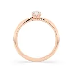 0,1 Karat Diamant Verlobungsring mit 1 Diamanten, Rotgold 585 / 14K