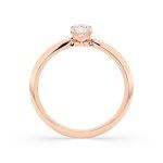 0,1 Karat Diamant Verlobungsring mit 1 Diamanten, Rotgold 585 / 14K, Weite 50 mm, Gewicht ca. 1.3 g.