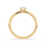 0,1 Karat Diamant Verlobungsring mit 1 Diamanten, Gelbgold 585 / 14K