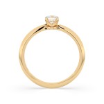 0,15 Karat Diamant Verlobungsring mit 1 Diamanten, Gelbgold 585 / 14K, Weite 47 mm, Gewicht ca. 1.9 g.
