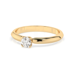 0,15 Karat Diamant Verlobungsring mit 1 Diamanten, Gelbgold 585 / 14K, Weite 62 mm, Gewicht ca. 1.9 g.