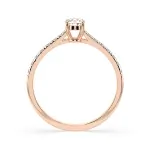 0,2+0,21 Karat Diamant Verlobungsring mit 15 Diamanten, Rotgold 585 / 14K