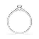 0,2+0,21 Karat Diamant Verlobungsring mit 15 Diamanten, Weißgold 585 / 14K