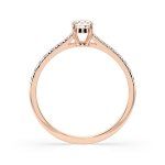 0,3+0,21 Karat Diamant Verlobungsring mit 15 Diamanten, Rotgold 585 / 14K, Weite 61 mm, Gewicht ca. 1.5 g.