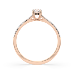 0,3+0,21 Karat Diamant Verlobungsring mit 15 Diamanten, Rotgold 585 / 14K, Weite 69 mm, Gewicht ca. 1.5 g.