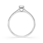 0,3+0,21 Karat Diamant Verlobungsring mit 15 Diamanten, Weißgold 585 / 14K, Weite 55 mm, Gewicht ca. 1.5 g.