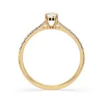 0,3+0,21 Karat Diamant Verlobungsring mit 15 Diamanten, Gelbgold 585 / 14K