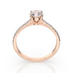 0,4+0,21 Karat Diamant Verlobungsring mit 15 Diamanten, Rotgold 585 / 14K, Weite 53 mm, Gewicht ca. 1.5 g.