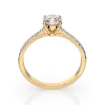 0,5+0,21 Karat Diamant Verlobungsring mit 15 Diamanten, Gelbgold 585 / 14K
