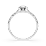0,2+0,28 Karat Diamant Verlobungsring mit 27 Diamanten, Weißgold 585 / 14K, Weite 52 mm, Gewicht ca. 1.5 g.