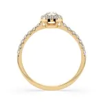 0,2+0,28 Karat Diamant Verlobungsring mit 27 Diamanten, Gelbgold 585 / 14K