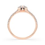 0,29+0,25 Karat Diamant Verlobungsring mit 30 Diamanten, Rotgold 585 / 14K, Weite 64 mm, Gewicht ca. 1.6 g.
