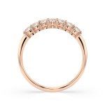 0,42 Karat Diamant Verlobungsring mit 7 Diamanten, Rotgold 585 / 14K, Weite 64 mm, Gewicht ca. 2.1 g.