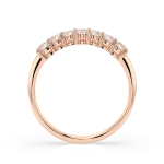 0,42 Karat Diamant Verlobungsring mit 7 Diamanten, Rotgold 585 / 14K, Gewicht ca. 2.1 g.