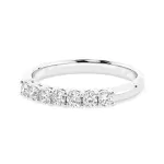 0,42 Karat Diamant Verlobungsring mit 7 Diamanten, Weißgold 585 / 14K