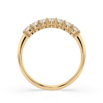 0,42 Karat Diamant Verlobungsring mit 7 Diamanten, Gelbgold 585 / 14K, Weite 71 mm, Gewicht ca. 2.1 g.