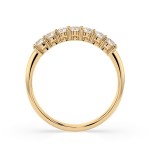 0,42 Karat Diamant Verlobungsring mit 7 Diamanten, Gelbgold 585 / 14K, Weite 53 mm, Gewicht ca. 2.1 g.