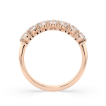 0,7 Karat Diamant Verlobungsring mit 7 Diamanten, Rotgold 585 / 14K, Weite 49 mm, Gewicht ca. 2.5 g.