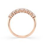 0,7 Karat Diamant Verlobungsring mit 7 Diamanten, Rotgold 585 / 14K, Weite 52 mm, Gewicht ca. 2.5 g.