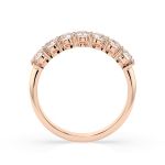 0,7 Karat Diamant Verlobungsring mit 7 Diamanten, Rotgold 585 / 14K, Weite 54 mm, Gewicht ca. 2.5 g.