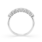 0,7 Karat Diamant Verlobungsring mit 7 Diamanten, Weißgold 585 / 14K, Weite 49 mm, Gewicht ca. 2.5 g.