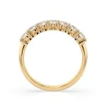 0,7 Karat Diamant Verlobungsring mit 7 Diamanten, Gelbgold 585 / 14K