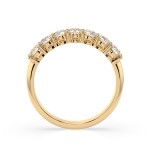 0,7 Karat Diamant Verlobungsring mit 7 Diamanten, Gelbgold 585 / 14K, Weite 50 mm, Gewicht ca. 2.5 g.