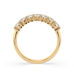 0,7 Karat Diamant Verlobungsring mit 7 Diamanten, Gelbgold 585 / 14K, Weite 56 mm, Gewicht ca. 2.5 g.