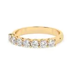 0,7 Karat Diamant Verlobungsring mit 7 Diamanten, Gelbgold 585 / 14K