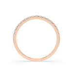 0,26 Karat Diamant Verlobungsring mit 17 Diamanten, Rotgold 585 / 14K, Weite 61 mm, Gewicht ca. 1.1 g.