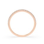 0,26 Karat Diamant Verlobungsring mit 17 Diamanten, Rotgold 585 / 14K, Weite 49 mm, Gewicht ca. 1.1 g.