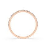 0,26 Karat Diamant Verlobungsring mit 17 Diamanten, Rotgold 585 / 14K, Weite 53 mm, Gewicht ca. 1.1 g.