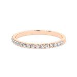 0,26 Karat Diamant Verlobungsring mit 17 Diamanten, Rotgold 585 / 14K, Weite 55 mm, Gewicht ca. 1.1 g.